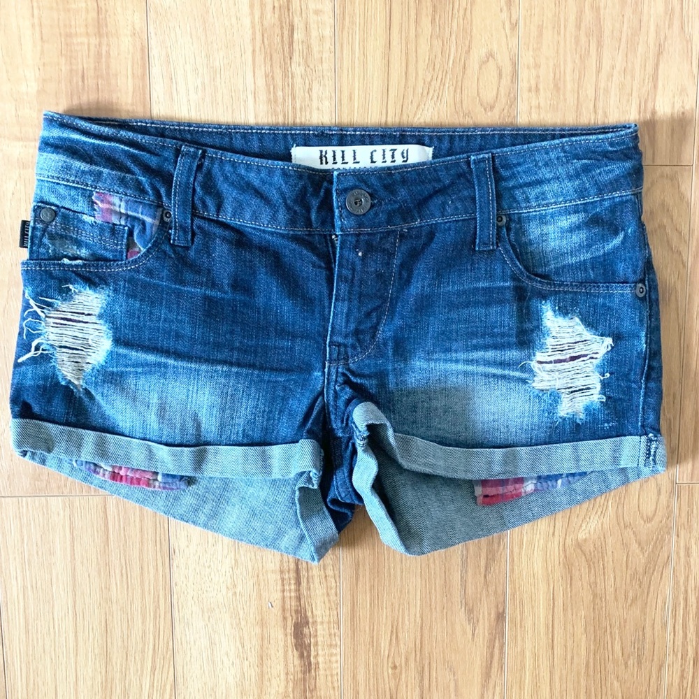 Kill city denim shorts